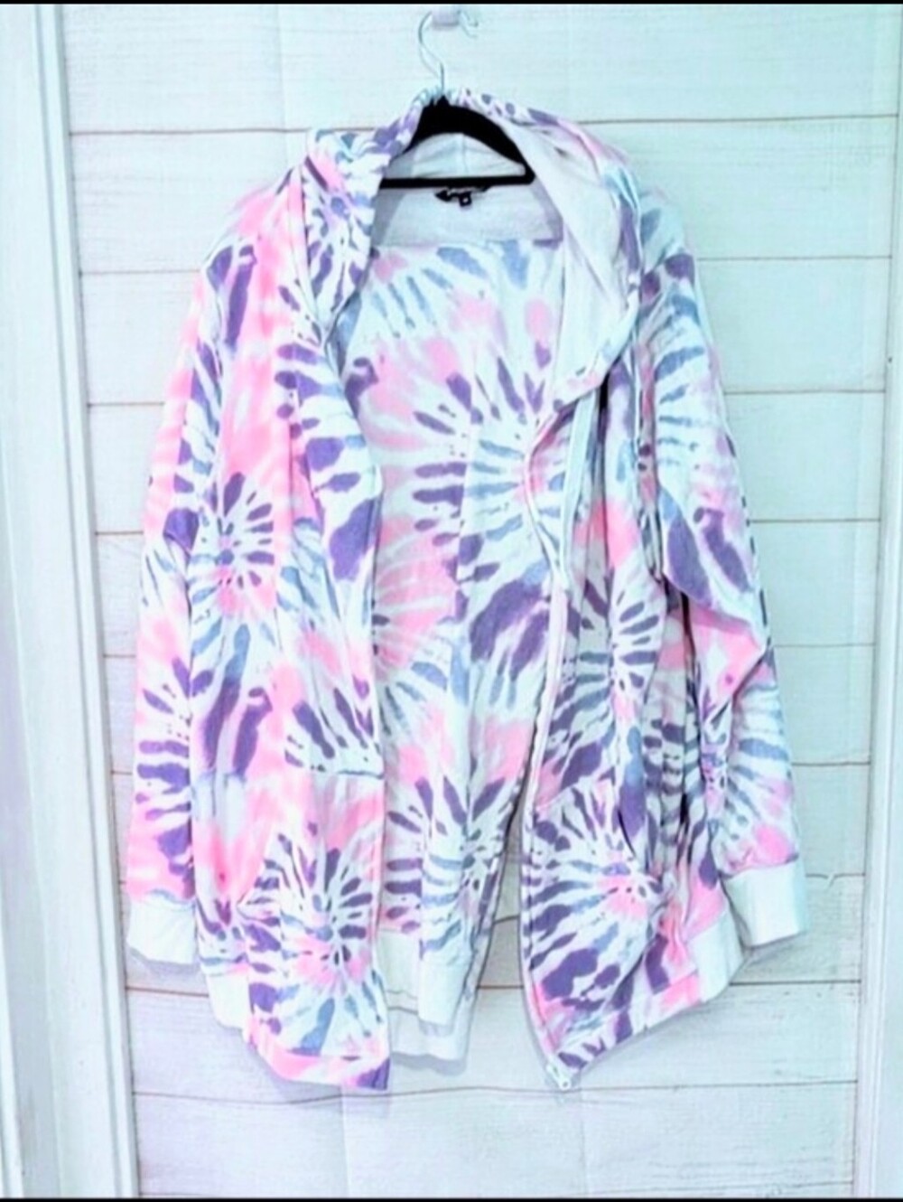 George Pastel Tie-Dye 2 Piece Sweatsuir in Pink & Lavender Top 2X Bottom 3X